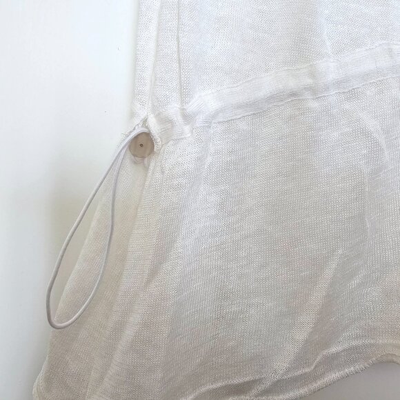 NWT!! Inhabit 100% Linen Asymmetrical Sleeveless Tunic Top Coverup S White - Picture 4 of 9